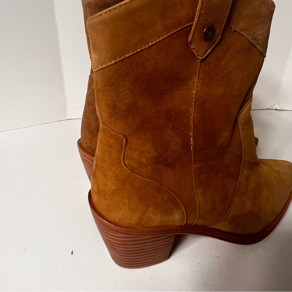 7 For All Mankind Brown Heeled Boots - Picture 3 of 10